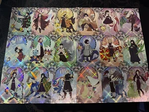 Full set of 18 Premium UR Demon Slayer Anime Character Cards Wooden Box - Picture 1 of 6