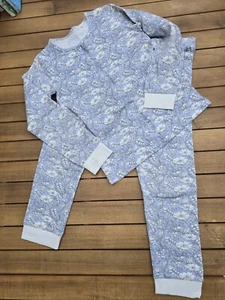 Next Girls Blue Floral Thermal Leggings & Top pyjamas Age 9 - Picture 1 of 12