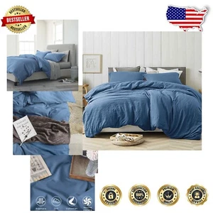 All-Season Blue Twin Comforter Set with Pillowcase - Perfect for Teen Boys - Picture 1 of 8