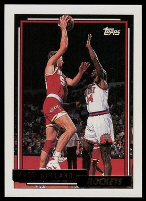 1992-93 Topps #274 Matt Bullard Gold Houston Rockets - Image 1 of 2