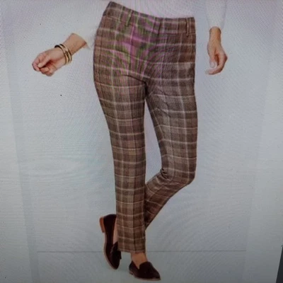 Talbots Hampshire Ankle Plaid Wool Blend Women Pants Size - Image 1 of 4