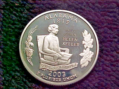 2003 S SILVER ALABAMA  STATE  QUARTER - Image 1 of 2