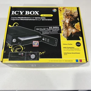 IcyBox IB-170SKB 3,5" SATA, stojak mobilny bez tac -1 - Zdjęcie 1 z 5