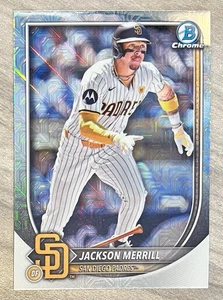Jackson Merrill 2025 Bowman Card #64, Silver Pack Mojo Refractor - Picture 1 of 2