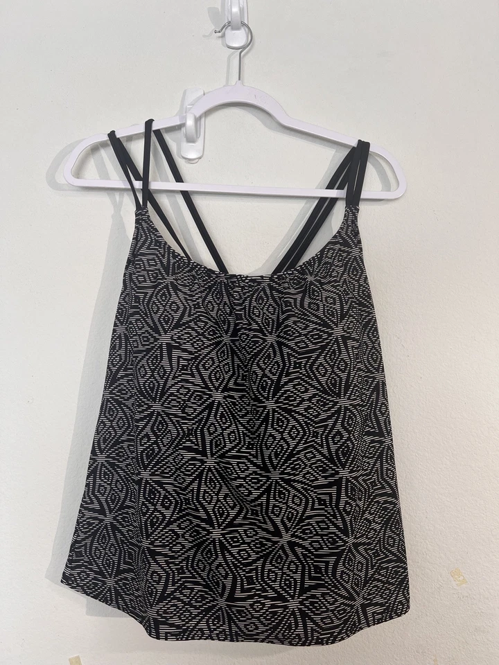 Top de natación Merona Tankini XL negro acolchado Foto 1 de 4