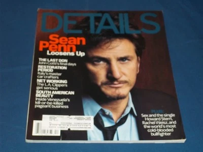 2000 DECEMBER DETAILS MAGAZINE - SEAN PENN FRONT COVER - H 9586 - Image 1 of 2