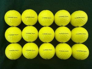 15 CALLAWAY CHROME TOUR YELLOW GOLF BALLS - MINT/NEAR MINT - NO LOGOS - Picture 1 of 2