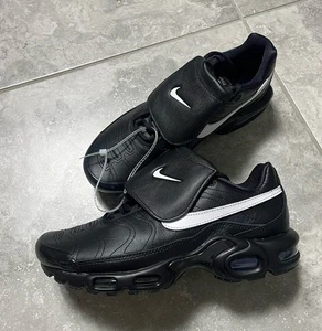 Nike TN Air Max Plus Tiempo schwarz Leder weiß Logo HF0074 001 NEU Damen 8,5 - Bild 1 von 17