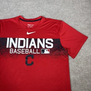 Camiseta Nike Cleveland Indians Para Hombre M Roja Dri Fit Performance Center Swoosh MLB - Imagen 1 de 10