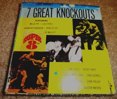  Película de boxeo 7 Great Knockouts - Ali, Joe Louis... Columbia Pictures Home Movie Foto 1 de 4