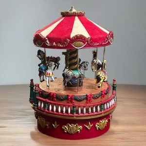 Mr. Christmas Musical Carousel 2014 Mini 5" Animado Reproduce Jingle Bells Música - Imagen 1 de 4