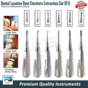 Luxating Root Elevator Extraction Elevators Oral Surgery Instruments Set Of 6 - Picture 1 of 9