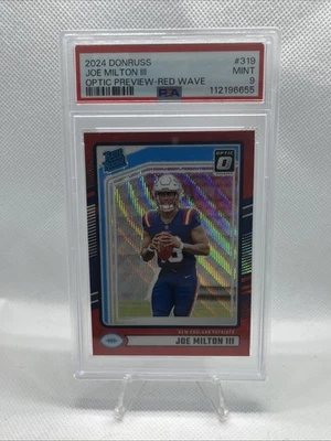 2024 Panini Donruss - Rated Rookie Joe Milton III Optic Preview Red Wave Cowboys - Image 1 of 3