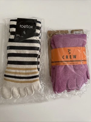 2 pares de calcetines TOESOX talla SM Crew punta completa agarre nuevos con etiquetas Foto 1 de 2