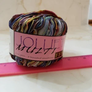 Filati FF JOLLIET Rüschenband Garn Knäuel #207 Marine/Ziegel ITALIEN FFF 50g/47 Yards - Bild 1 von 12
