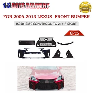 New Front Bumper For 2006-2013 Lexus IS250 IS350 Conversion to 21+ F-Sport - Picture 1 of 5