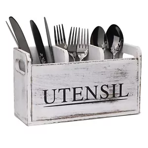 Wooden Utensil Holder Utensils Organizer for Kitchen Countertop Utensil Caddy... - Picture 1 of 1