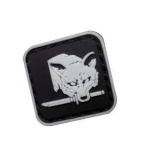 2 PCS MINI 3D PVC Metal Gear Fox Hound Special Force Rubber Hook Loop Patch Glow - Picture 1 of 5