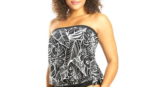 Blusa para mujer Maxine 12 tankini con banda extraíble tazas hoja - Imagen 1 de 8