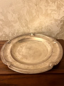 Plato de servir redondo de plata francés bandeja de 13" oficial nacional de marina de la Marina - Imagen 1 de 16