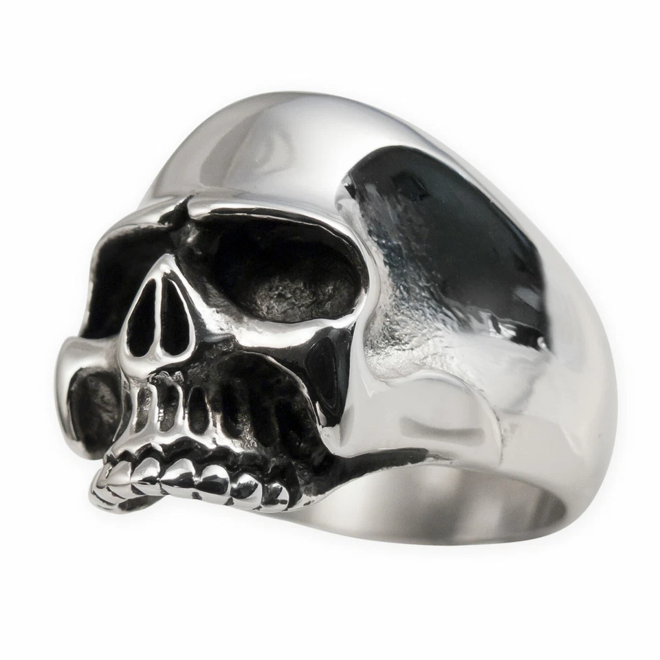 Anillo calavera acero inoxidable Keith Richards hombre motorista rockero joyería calavera  - Imagen 1 de 1