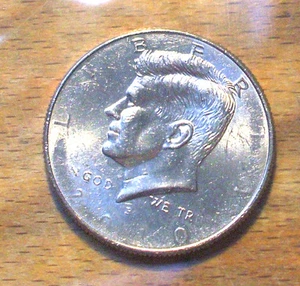 2010-P Uncirculated KENNEDY Half Dollar - ERROR - Major Struck Thru Grease Error - Picture 1 of 4