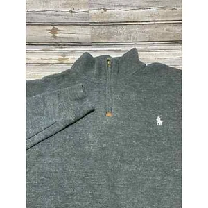 Polo Ralph Lauren 1/4 Zip Pullover Very Soft Gray XL - Picture 1 of 5