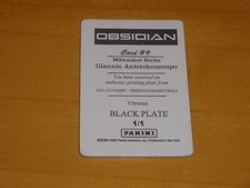 2021-22 Panini Obsidian Vitreous Giannis Antetokounmpo Black Printing Plate 1/1