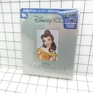 Beauty and the Beast 1991 Animated Disney 100 4K Blu-Ray Steelbook - Sealed New - Picture 1 of 3