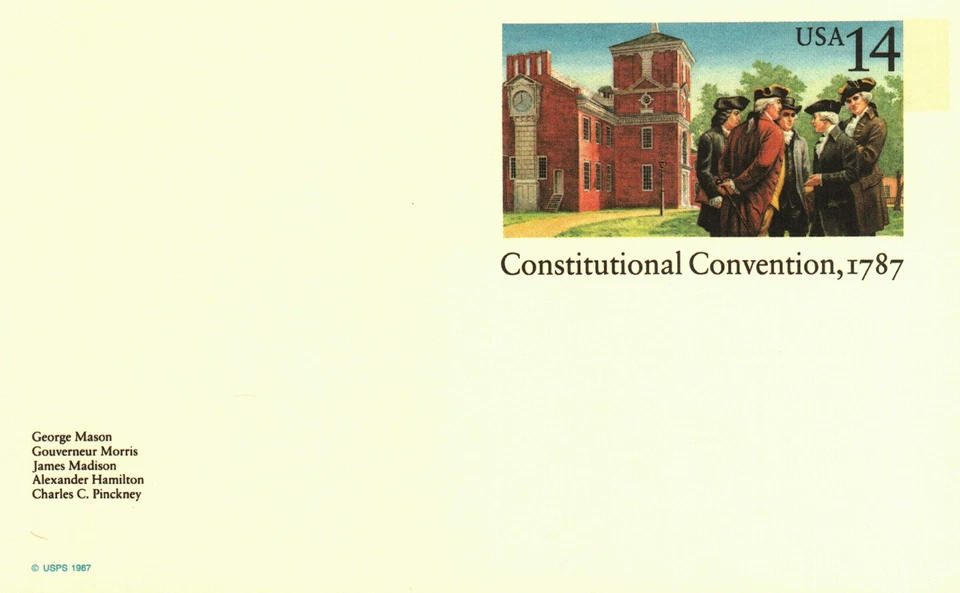 US UX116 Constitutional Convention, 1787 Postcard MNH - Image 1 of 1