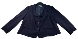Le Suit Blazer Coat Womens Plus Size 20W Navy Blue Pockets New Business Career - Picture 1 of 8