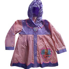 RARE Vintage Barbie Hooded Colorful Raincoat Pink Purple Barbiecore Girls 6 2589