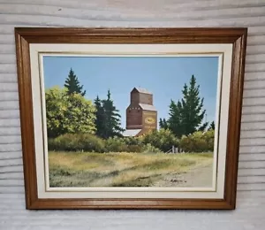 Quadro Herman J Friesen 1995 " Findlater SK " firmato prateria canadese incorniciato - Foto 1 di 18