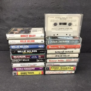 Country Music Cassette Tape Lot - Willie Nelson Boxcar Willie Alan Jackson - Imagen 1 de 5