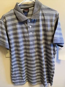 NWT Mens More Desire Casual Wear Striped Polo Size Medium - Picture 1 of 4