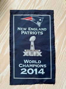NFL NEW ENGLAND PATRIOTS 2004 WORLD CHAMPIONS SUPER BOWL XLIX BANNER 8"X 14" - Picture 1 of 1