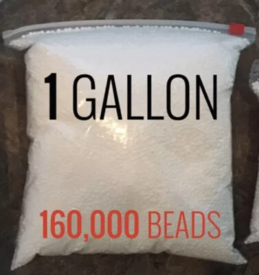 Polystyrene Foam Balls Slime DIY Gift Poly Fil Small Beads 1 Gallon - Image 1 of 4