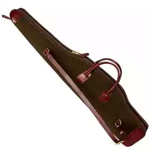 Canvas Leather Rifle Carry Case Hunting Gun Slip Bag Scoped Padded Case UK - Picture 1 of 4