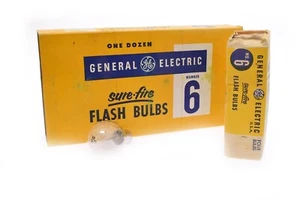 General Electric Sure Fire No. 6 bombillas flash de nuevo (una docena) - Imagen 1 de 2