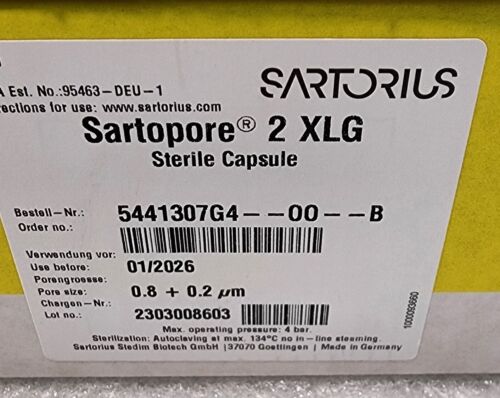 Sartorius 5441307G4OOB Sartopore 2 XLG Capsule Size 4, Pore Size 0.8 µm | 0.2 µm