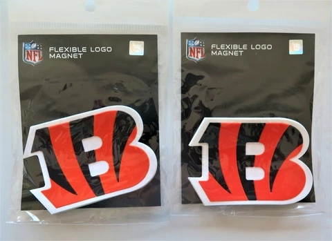 LOT OF TWO (2) CINCINNATI BENGALS, FLEXIBLE MAGNETS FROM WINCRAFT Cover