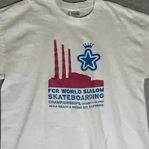 Vintage 2002 FCR World Slalom Skateboarding Shirt Etnies Y2K Grunge large Emo - Picture 1 of 11