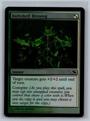 Magic The Gathering Shadowmoor Barkshell Blessing #224/301 Foil MTG TCG CCG - Image 1 of 2