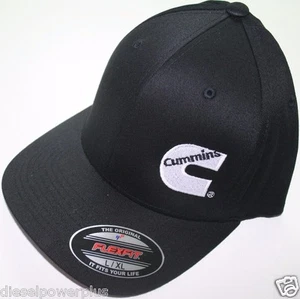 Cummins hat ball cap fitted flex fit flexfit stretch cummings ram black lg/xl - Picture 1 of 2