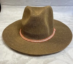 NWT Vince Camuto Women’s Sun Hat-Adjustable Fit -With Tags-tan Color - Picture 1 of 12