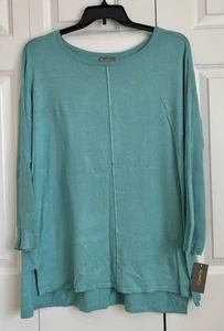 Style & Co Damen Langarm U-Boot Ausschnitt Tunika Pullover Periwinkle Blau Pullon - Bild 1 von 7