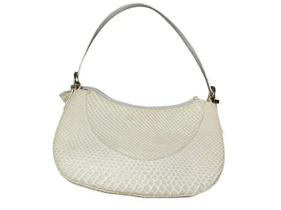 Bolso de Hombro Vintage Stuart Weitzman Piel de Serpiente Crema Cuero Baguette España Y2K Foto 1 de 4