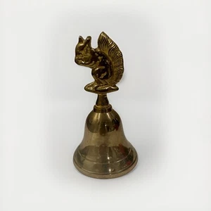 Vintage Brass Dinner Bell - Squirrel - 5.5" - India - Picture 1 of 3