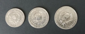 USSR 20- 1928, 15- 1927, 10- 1929 kopeks-Silver - Picture 1 of 2