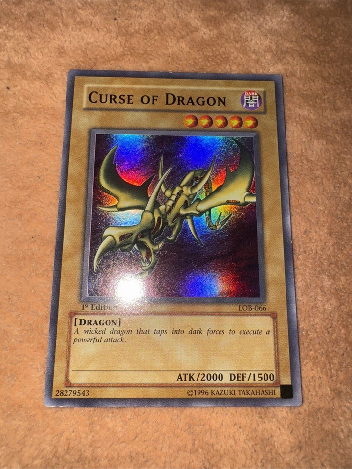 🔥 YUGIOH Curse of Dragon LOB-066 1ST EDITION SUPER RARE VLP/NM - Image 1 of 4
